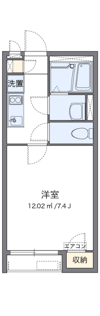 クレイノＯＬＩＶＥ 204号室 間取り