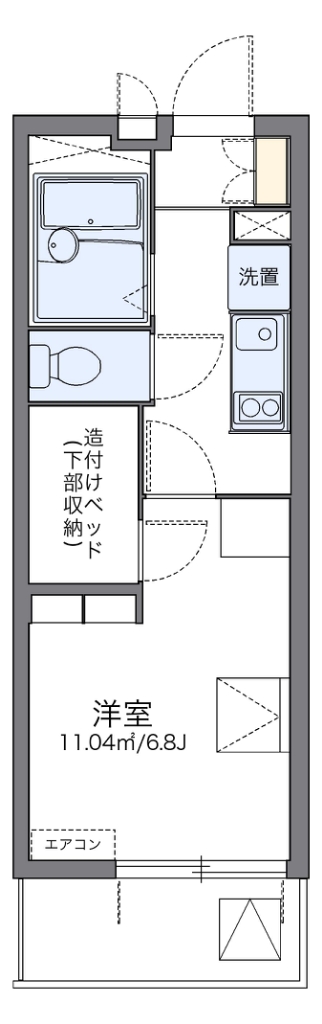 レオパレスウィステリア　Ⅱ 306号室 間取り