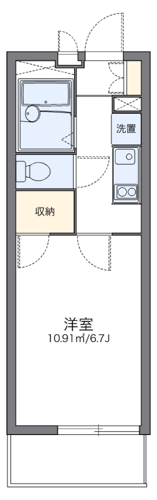 レオパレスゼルコヴァ 307号室 間取り