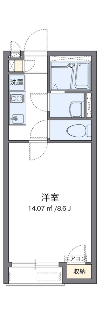 レオネクスト百合Ⅱ 202号室 間取り