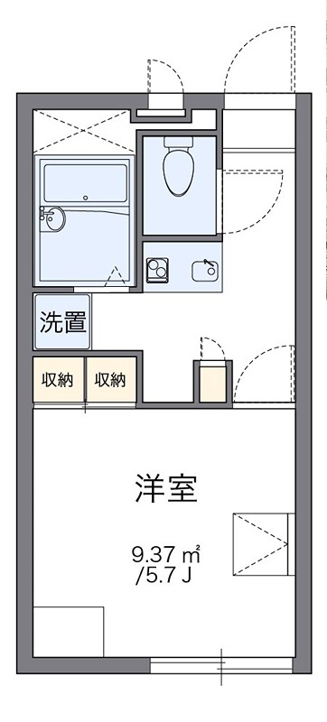 鶴見三ツ池公園 203号室 間取り