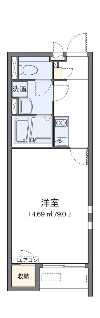 クレイノヴィラ　ヴェルテ 201号室 間取り