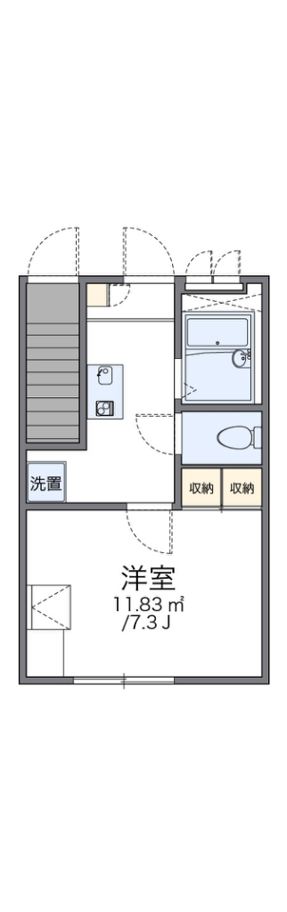 レオパレスＨＡＰＰＩＮＥＳＳ大森Ⅱ 108号室 間取り