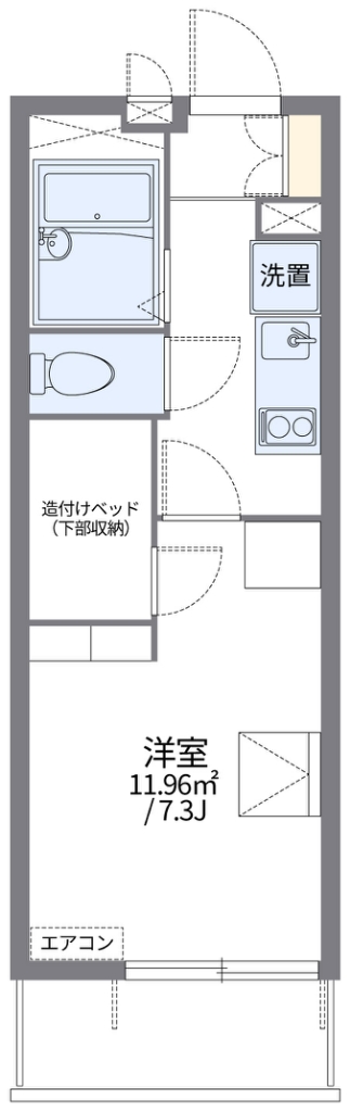 レオパレスＩＳＨＩＤＡ 303号室 間取り