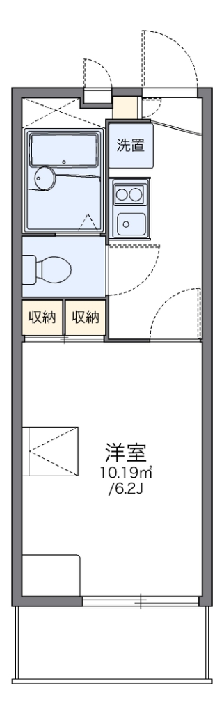 レオパレスＨＩＢＡＲＩＯＮⅡ 104号室 間取り