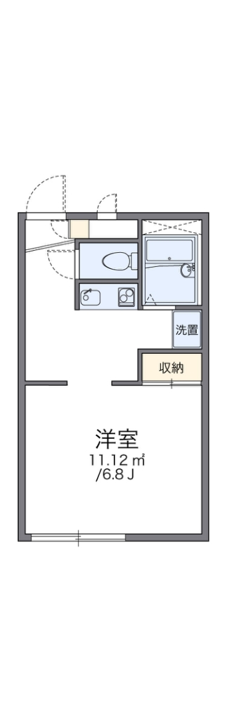 レオパレスナイス 104号室 間取り