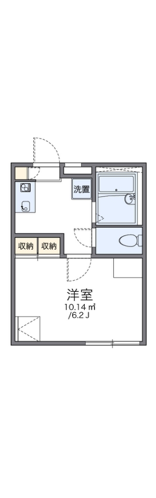 レオパレスフルール 203号室 間取り