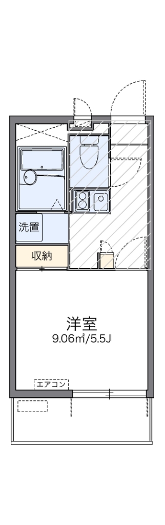 レオパレスアルメリア 102号室 間取り