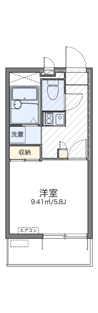 レオパレスオークザック 201号室 間取り