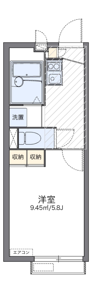 レオパレスパークソフィア　楓 201号室 間取り