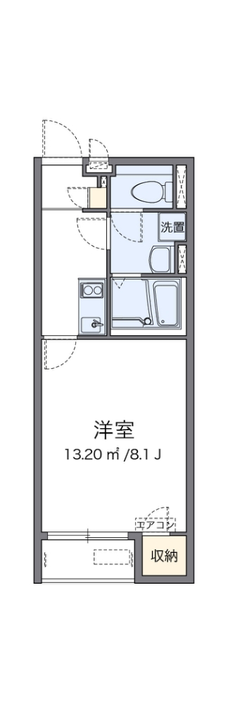 クレイノレインボー上竹Ⅱ 203号室 間取り