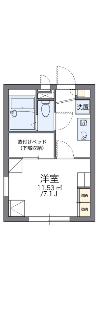 レオパレスカーサ笹下 102号室 間取り