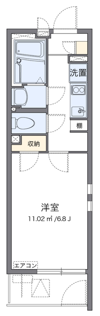 クレイノマルニ 105号室 間取り