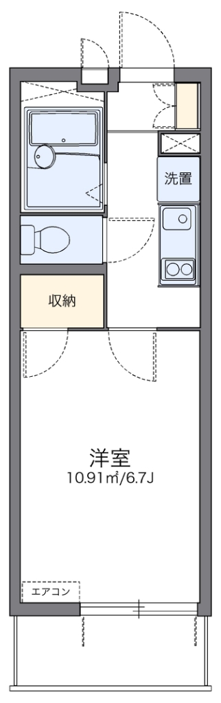 レオパレスアヴァンティ 103号室 間取り