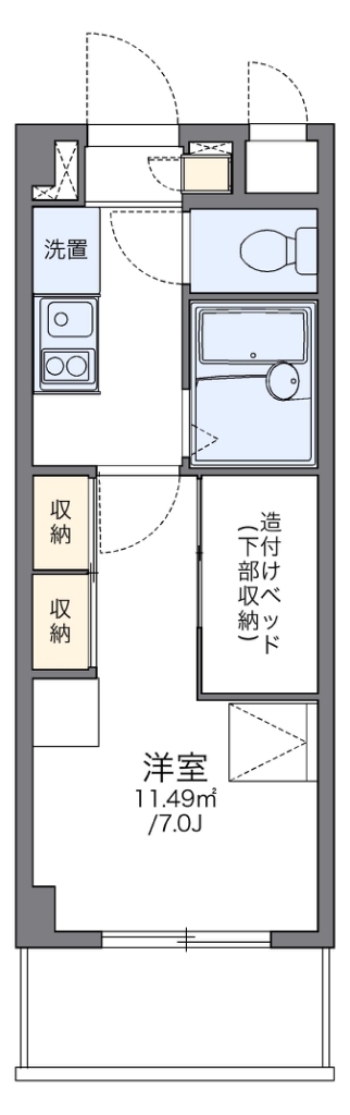 レオパレスユリパレス柏木 302号室 間取り