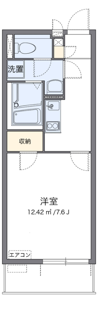 クレイノラルーチェ 103号室 間取り