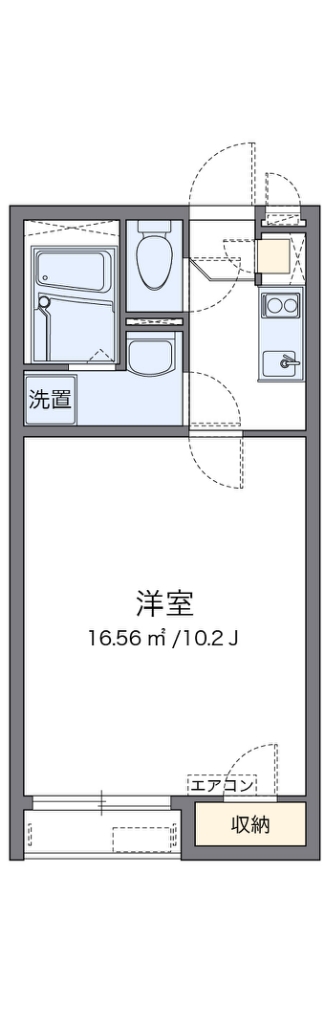 クレイノエストカーサ 202号室 間取り