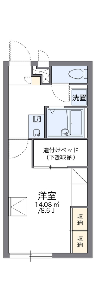 レオパレスフィエール 204号室 間取り