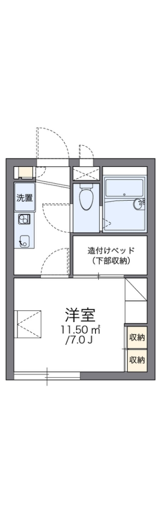 レオパレスアーバン・エイト 101号室 間取り