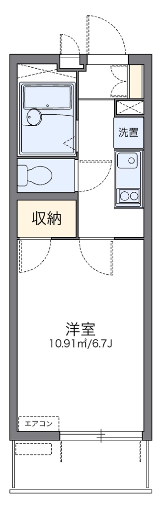 レオパレスグランドール 間取り図