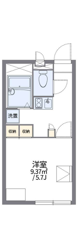 レオパレス船道 101号室 間取り