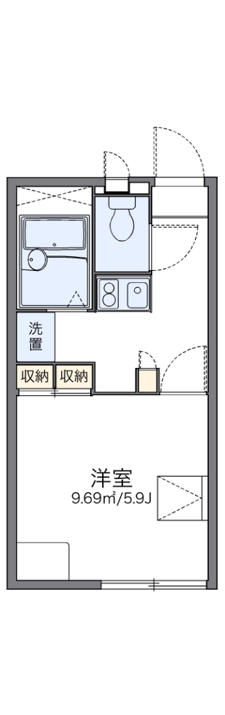 レオパレスシャルマン 102号室 間取り