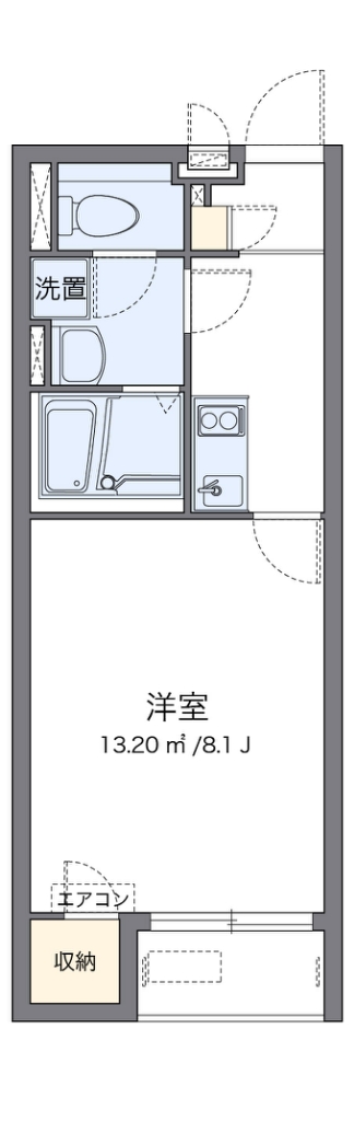 レオネクストくおれⅡ 208号室 間取り