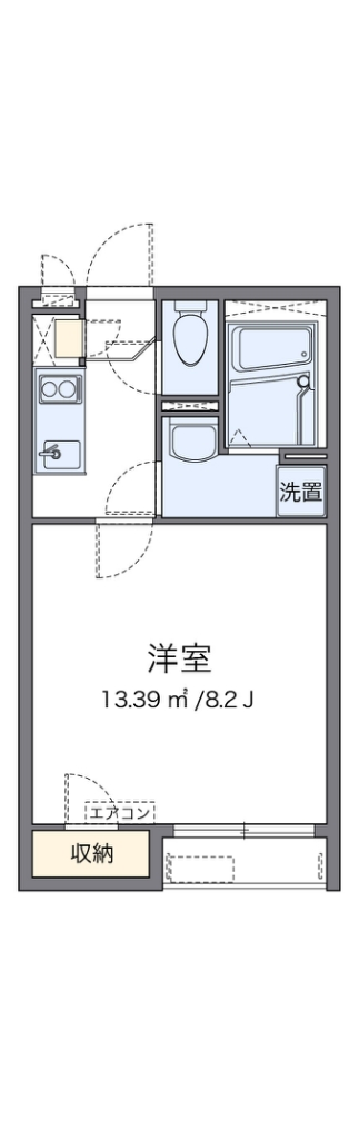 クレイノＦＵＪＩＭＩⅠ 103号室 間取り