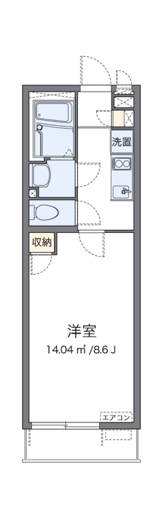 クレイノエスペランサ中原 204号室 間取り