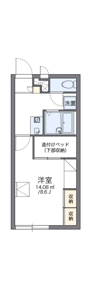 レオパレススプリング 204号室 間取り