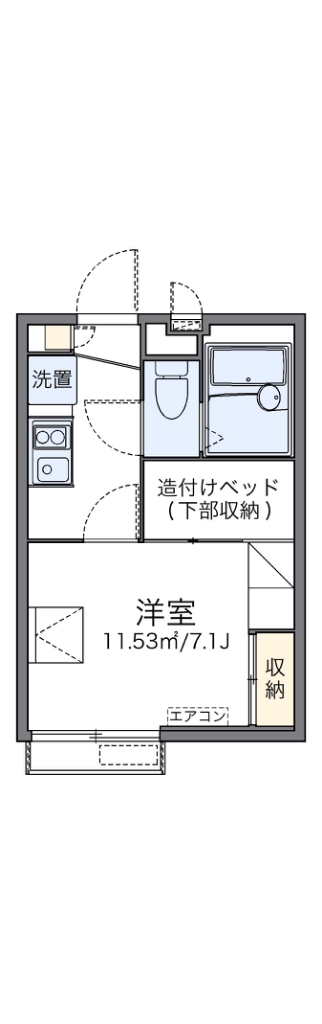 レオパレスネオライフ江古田Ⅱ 103号室 間取り