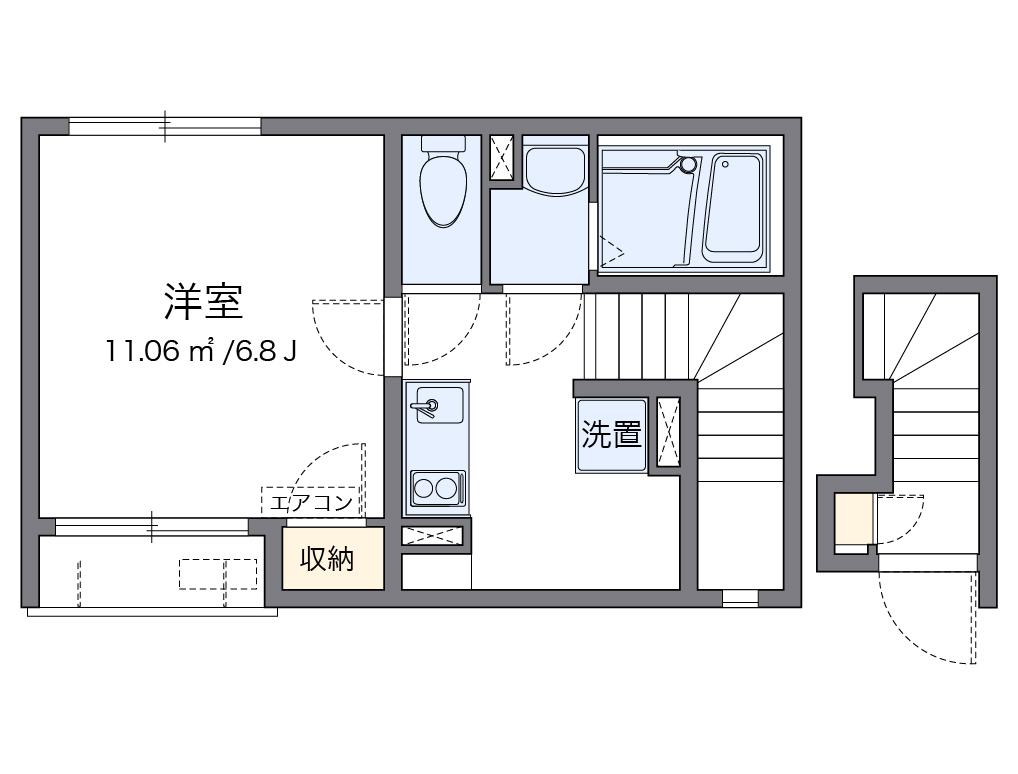 レオネクストＳＡＫＡＹＡ 203号室 間取り