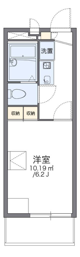 レオパレスＡＩＫＥＮ 202号室 間取り