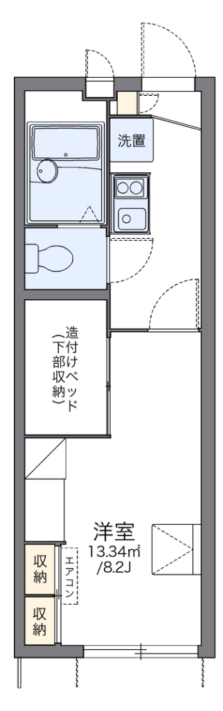 レオパレス武蔵野第３ 106号室 間取り