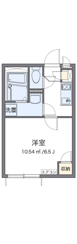 クレイノ和 202号室 間取り