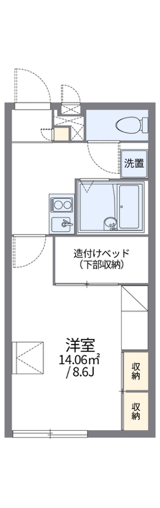 レオパレスジョイアスⅠ 107号室 間取り