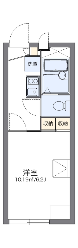 レオパレスマーブル代継 102号室 間取り