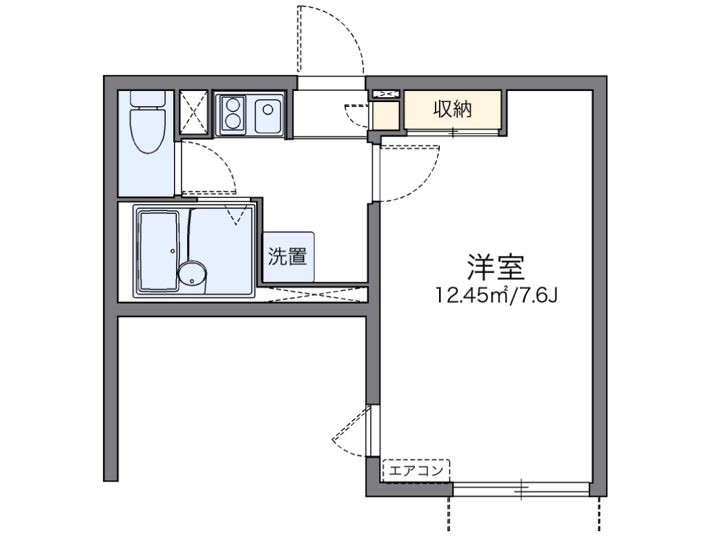 レオネクストヒルキャッスルⅡ 202号室 間取り