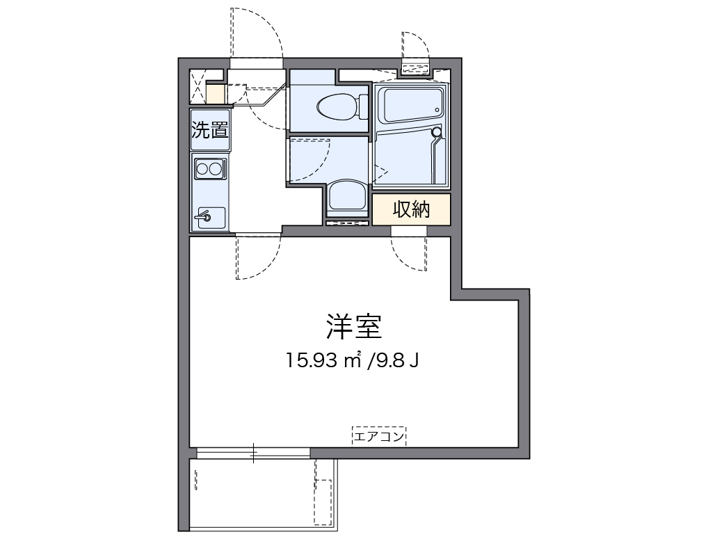 クレイノＴＡＴＥＩＳＨＩ 間取り図