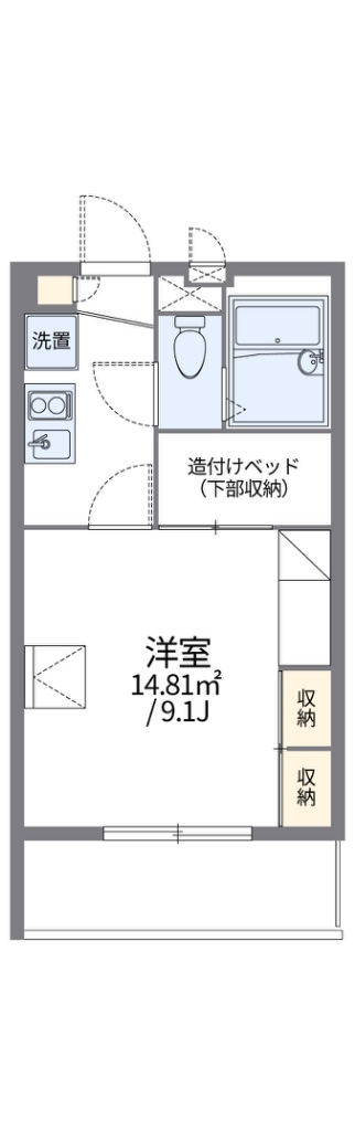 レオパレスコート　ヤヒロ　Ⅱ 306号室 間取り