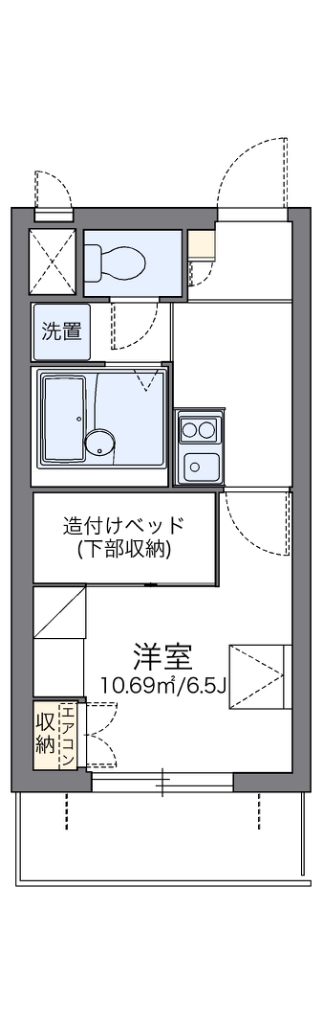 レオパレスシェル都Ⅲ 401号室 間取り