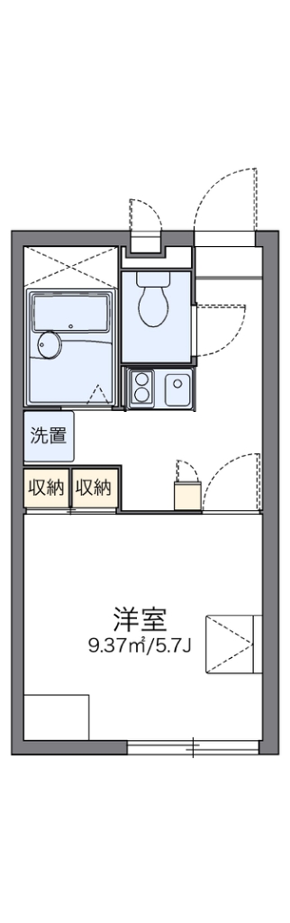 レオパレスセゾンブラン三郷 206号室 間取り