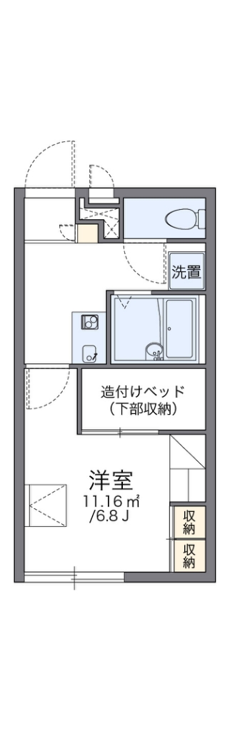 レオパレスホワイトコート高田西 207号室 間取り