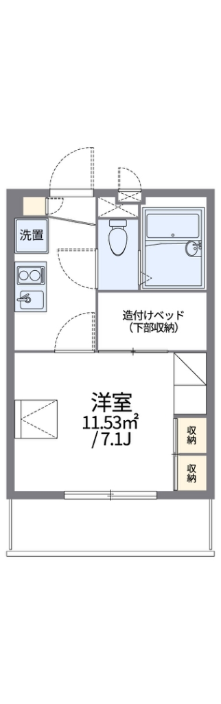 レオパレス多摩ぶらーま 104号室 間取り