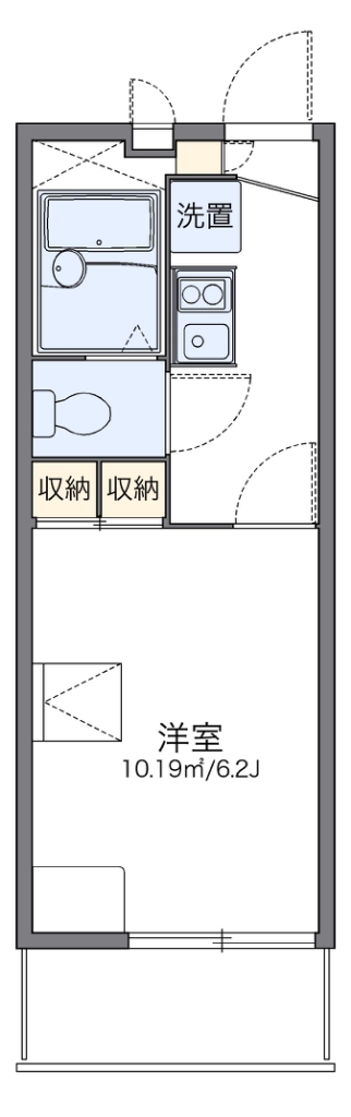 レオパレスハープコート 204号室 間取り