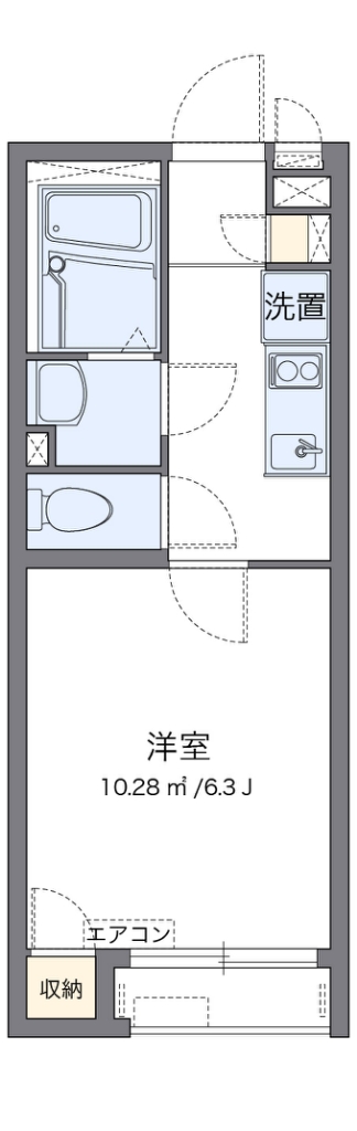 クレイノ落合 203号室 間取り