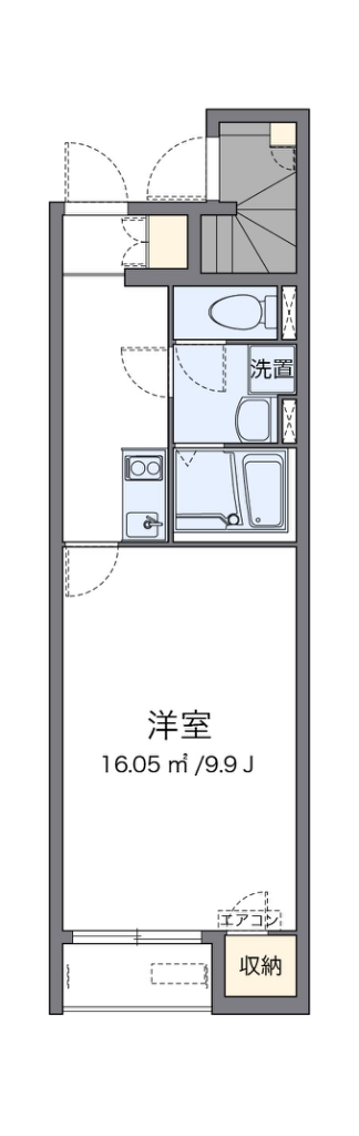 クレイノメゾン　ド　フェリシア 105号室 間取り