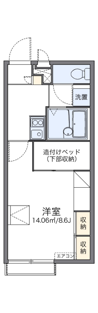 レオパレスフィオーレ 202号室 間取り