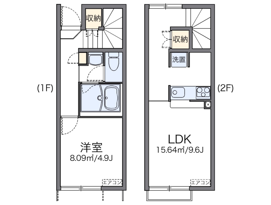 レオネクストオアシス 110号室 間取り