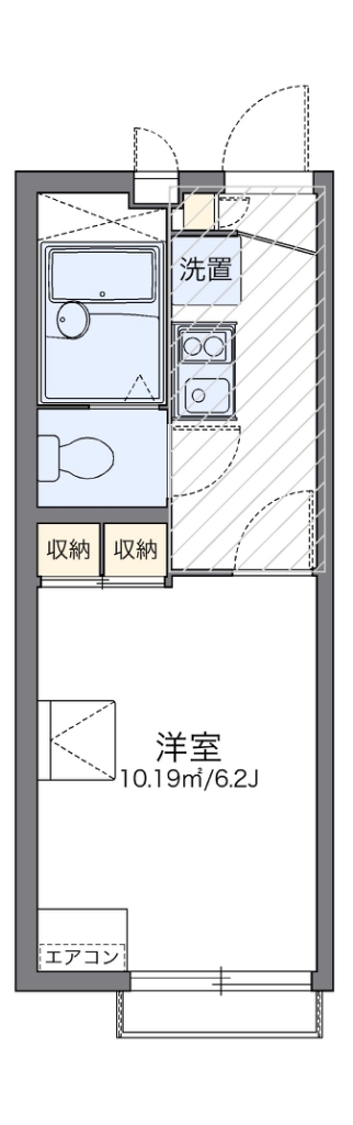 レオパレスシャトーナカジマＣ棟 間取り図